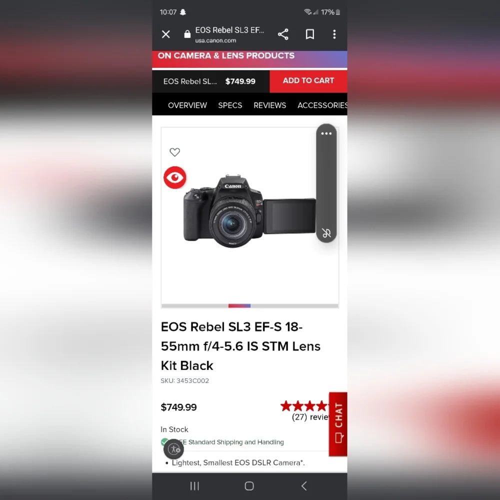 canon rebel sl3 bundle